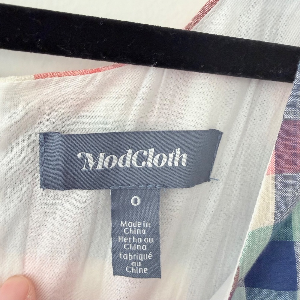 Modcloth Optimistic Effect Checkered Plaid Pastel… - image 2